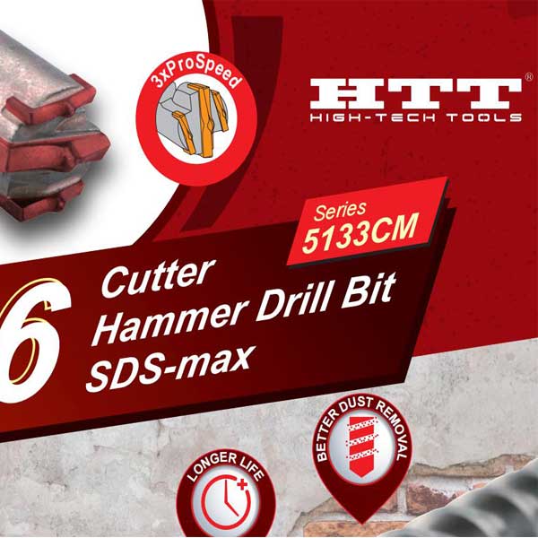 Broca de martillo cortador Supreme 6 SDS-max 