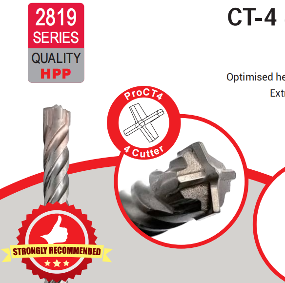 CT4 Cross Cutter Hammer Broad Bit SDS-Plus 2819 Serie