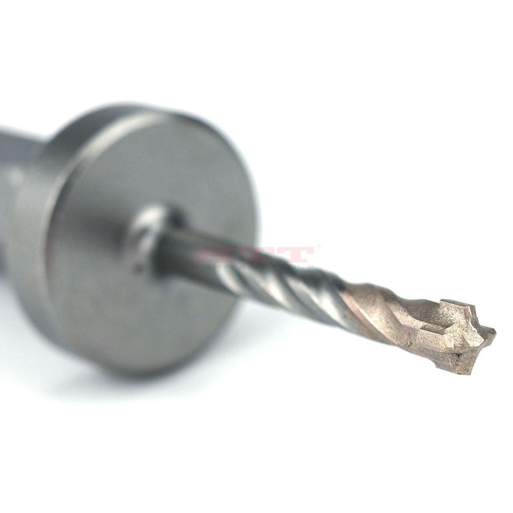 Broca para martillo de parada rápida Cross 4Cutter con vástago hexagonal de 7/16"